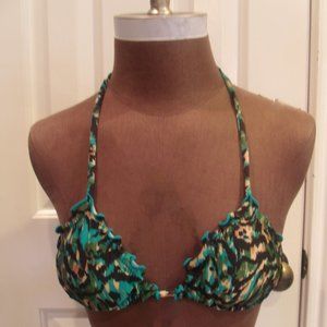 Salinas Brazil Rippled Trim Triangle Bikini Top